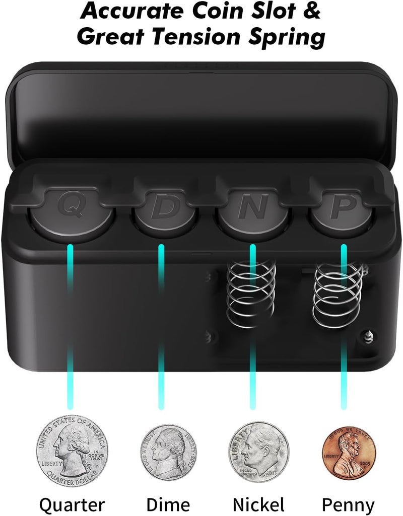 ANCHOM Coin Holder for Car, Larger Capacity Car Change Coin Holder Organizer, Coin Dispenser Storage Fit for Most Car Trucks Accessories - Image 3